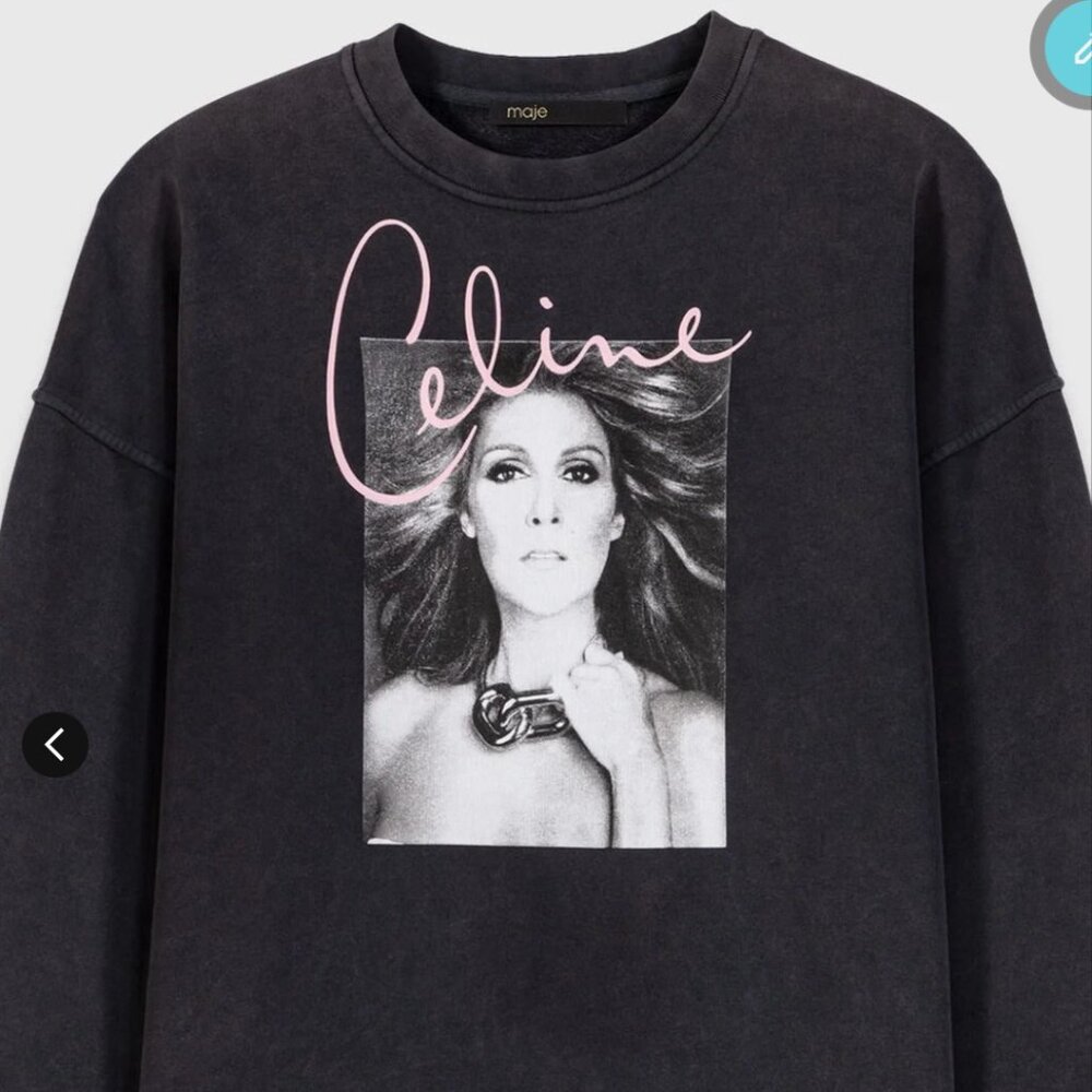 Maje Celine Dion 100% Cotton sweatshirt M